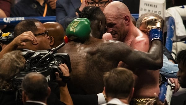 A thrilling contest between Deontay Wilder and Tyson Fury was called a draw