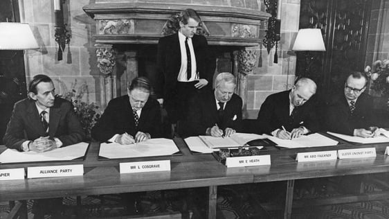 Signing of the Sunningdale Agreement (1973) copyright Getty Images, ref. 940109578.