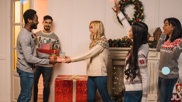 friends at christmas