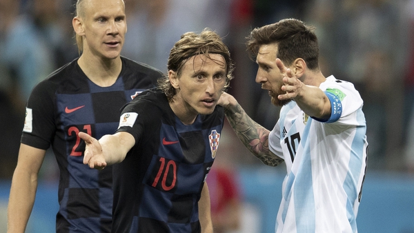 Modric and Messi speak during the World Cup in Russia