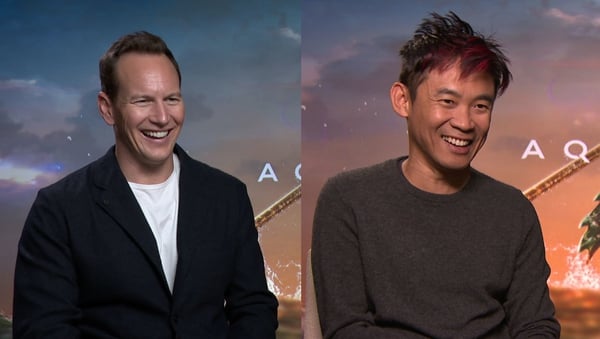 Aquaman star Patrick Wilson and director James Wan speak about the challenges of shooting the superhero epic