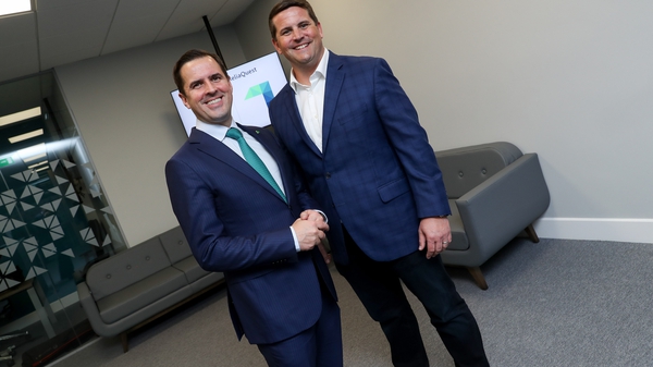 Martin Shanahan, IDA Ireland's CEO and Brian Murphy CEO and founder ReliaQuest at the launch of the company's new Dublin offices