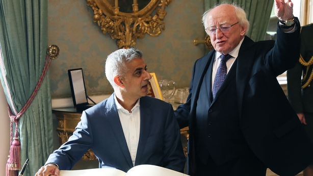 Sadiq Khan and Michael D Higgins