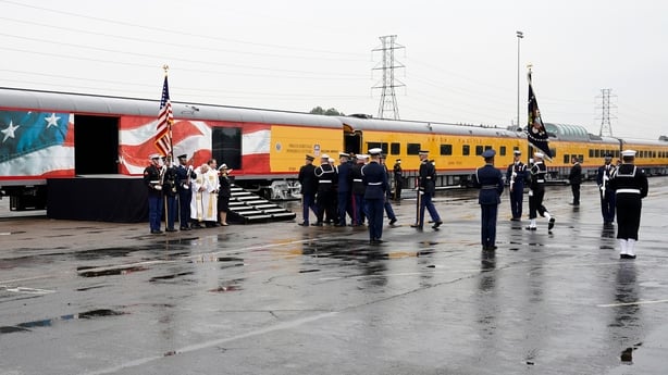 Train taking Bush casket to Texas