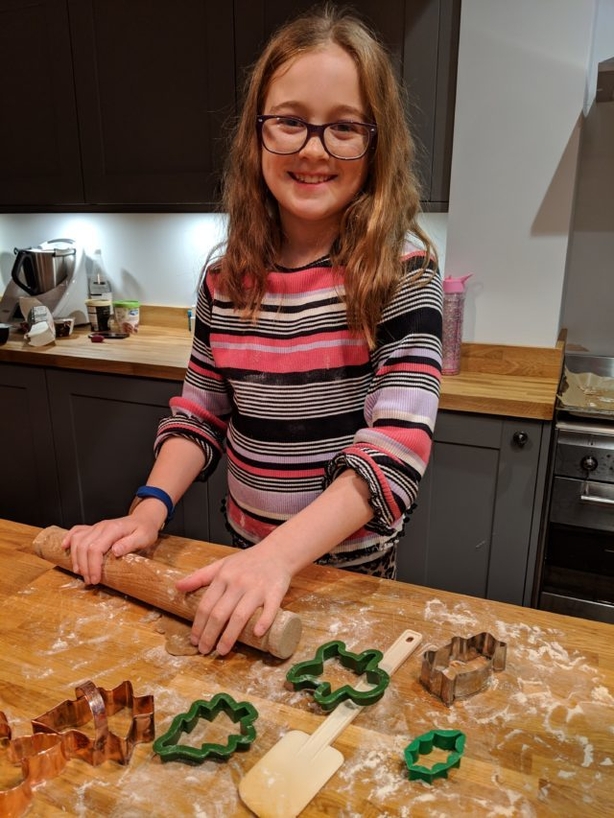 Rosie making her biscuits (Claire SpreadburyPA)