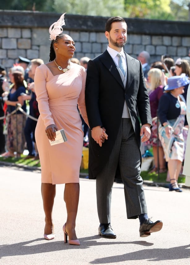 Williams and her husband Alexis Ohanian at Meghan's wedding earlier this year (Gareth Fuller/PA)