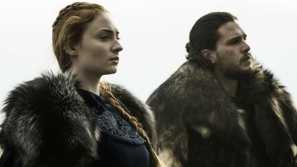 Sophie Turner and Kit Harington in Game of Thrones