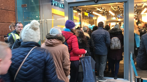 More than 1,000 shoppers queued for the opening of a new Primark store