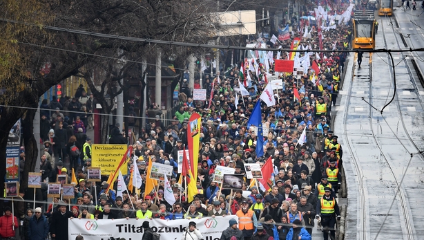 Thousands Protest In Hungary Over Slavery Law - 