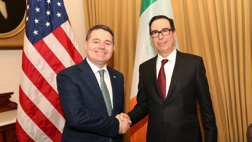 Paschal Donohoe met with Steven Mnuchin this evening