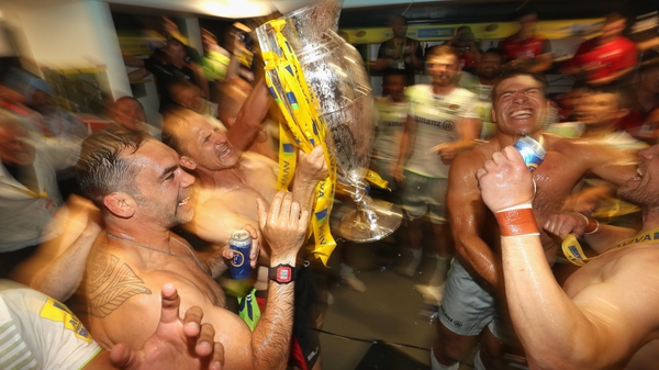Saracens celebrate their 2019 Premiership triumph