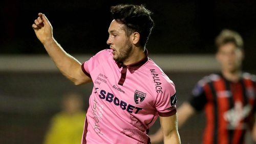 Eric Molloy in action for Wexford Youths in 2016