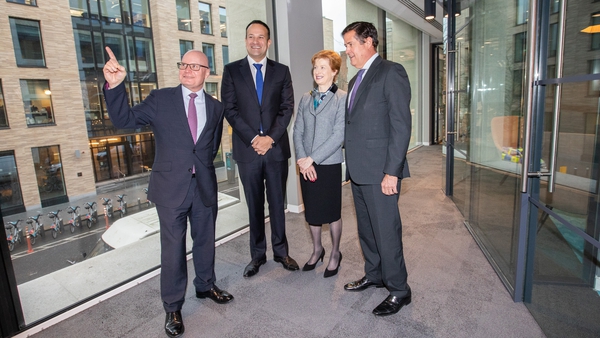 Kevin Wall, CEO of Barclays Bank Ireland, Taoiseach Leo Varadkar, Helen Keelan, Chairperson of Barclays Bank Ireland and Jes Staley, Group CEO of Barclays