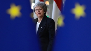 Britain's Prime Minister Theresa May is visiting Brussels for the second time in three days