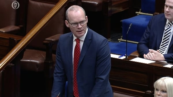 Simon Coveney was speaking in the Dáil