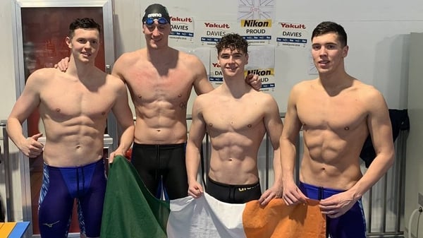 Ireland's medley relay team. Photo: Swim Ireland