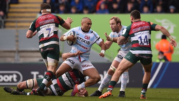 An early blitz saw Racing 92 to an emphatic victory over Leicester bin Welford Road