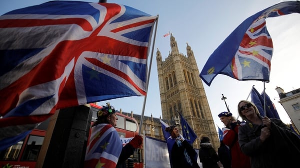 Anti-Brexit protesters have been holding demonstrations outside the Houses of Parliament