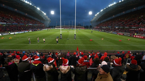 Munster fans at a Christmas derby
