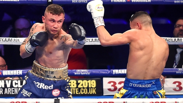 Frampton (L) is looking to win a fourth belt tonight