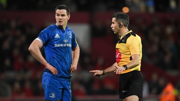 Jonathan Sexton was frustrated by some of the refereeing decisions