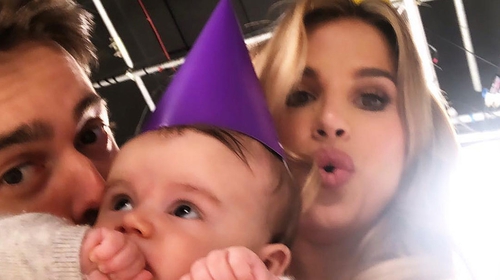 Vogue Williams and her family ring in the New Year, image via Vogue Williams/Instagram