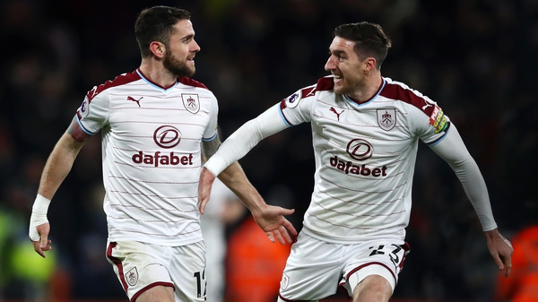 Robbie Brady, left, has made eight Premier League appearances for the Clarets this term, while Stephen Ward hasn't appeared in the league since August