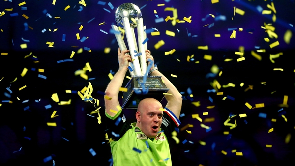 Michael van Gerwen joins a select group of darts players that have won three world titles after previous victories in 2014 and 2017