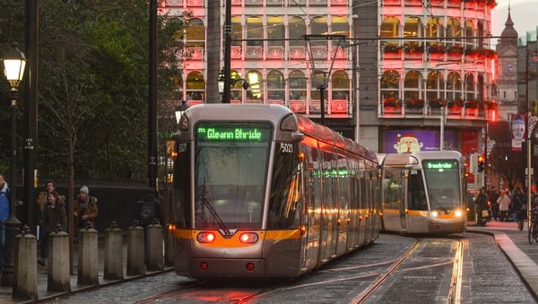 Trams on the Luas service have not been affected