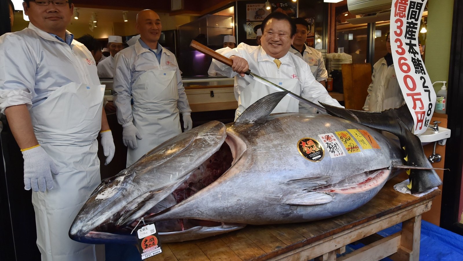 Record 3.1m paid for tuna at auction in Japan