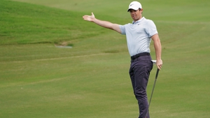 Rory McIlroy remains three shots back, like much of the week so far
