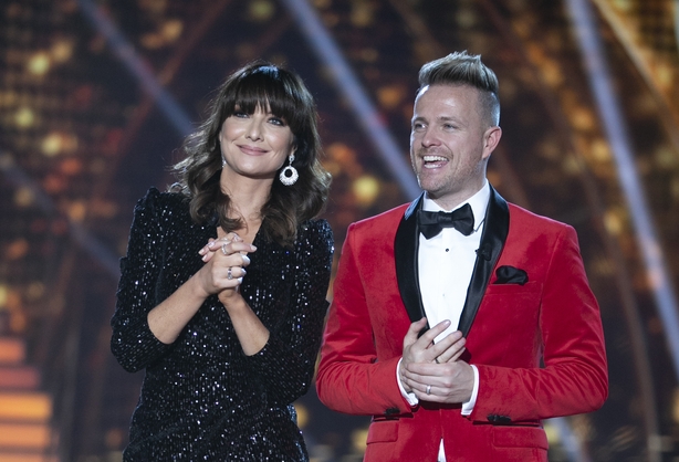 Presenter Jennifer Zamparelli and Nicky Byrne