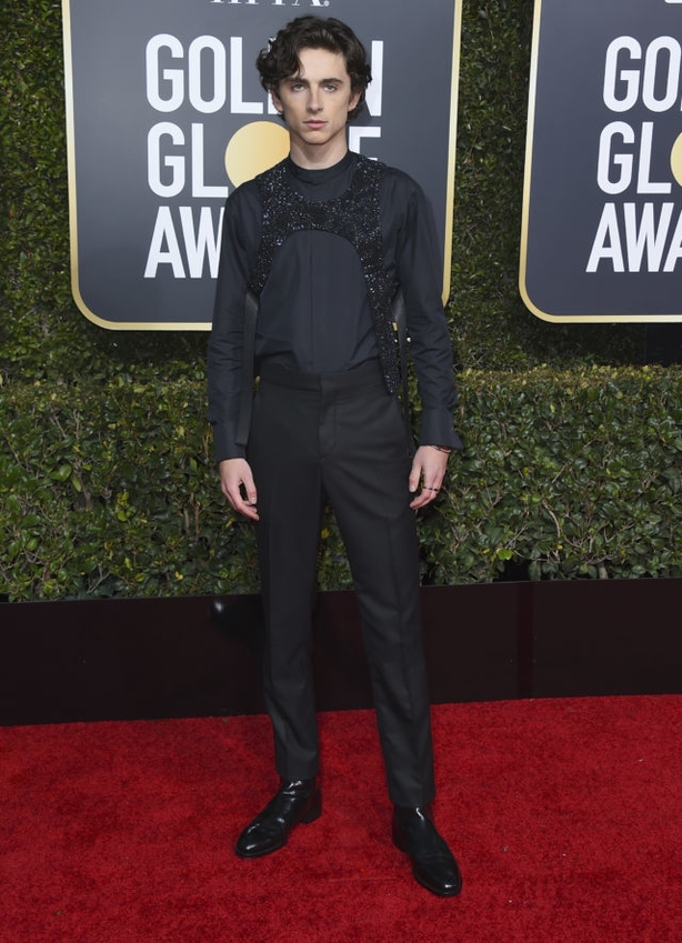 Timothée Chalamet Golden Globes 2019 Look