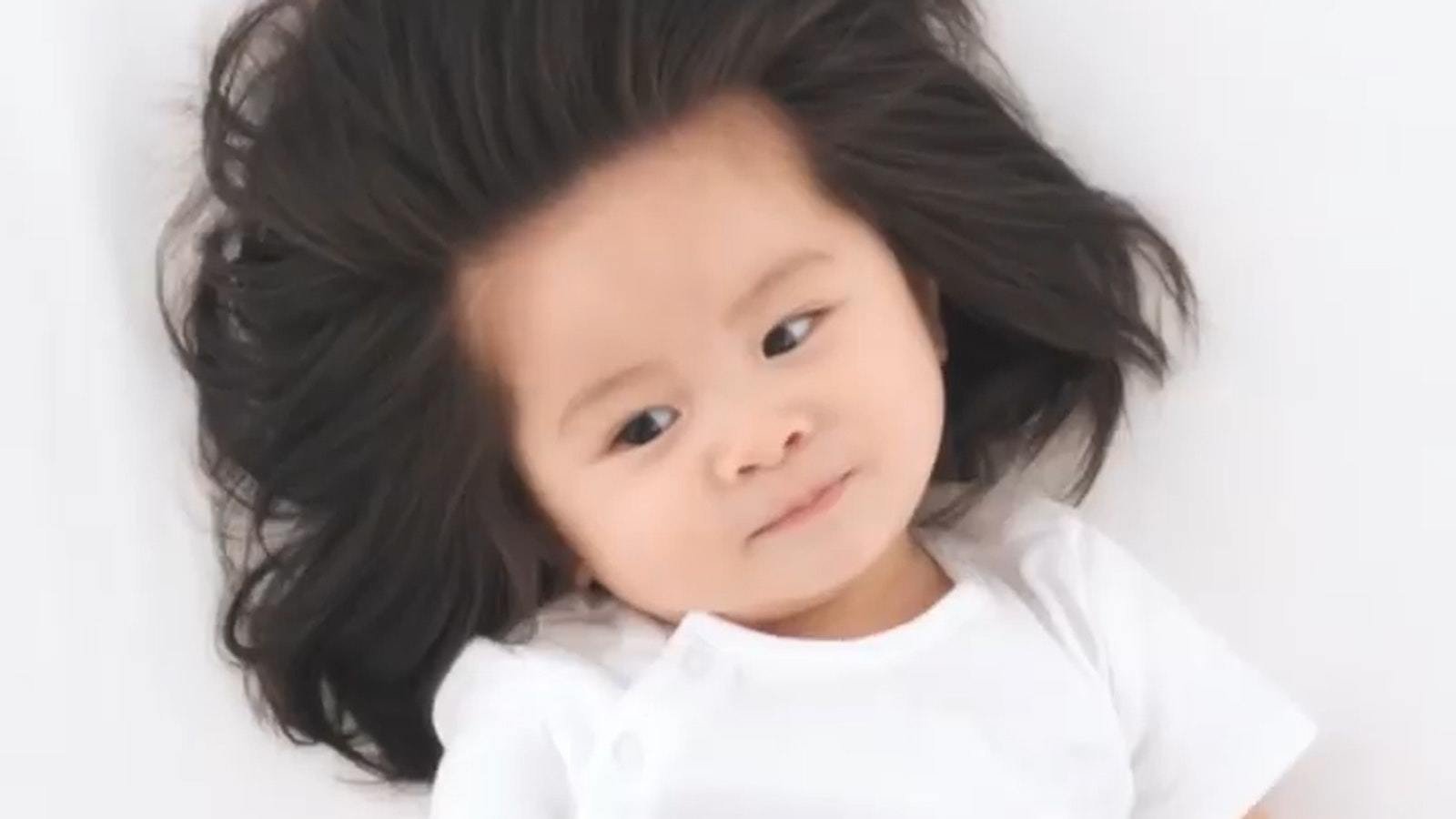 This baby has hair so incredible she's now starring in a campaign