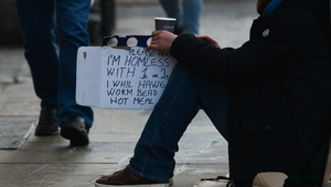 Homeless person in Dublin