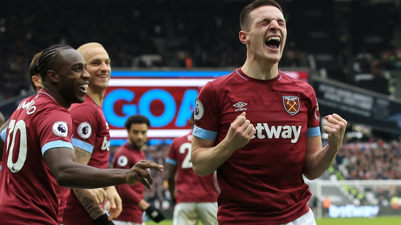 Outstanding Declan Rice fires Hammers past Arsenal