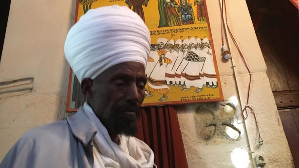 Monk in Church of Our Lady Mary of Zion