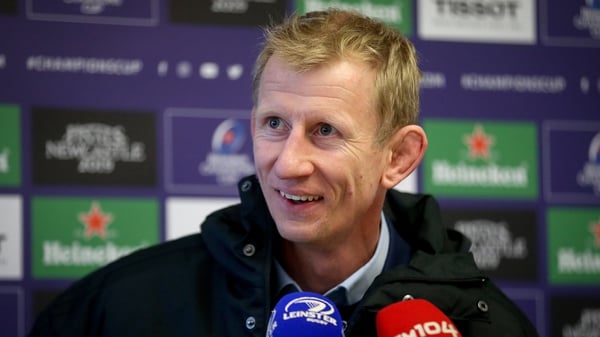 Leinster Head Coach Leo Cullen was all smiles after Leinster's win over Toulouse