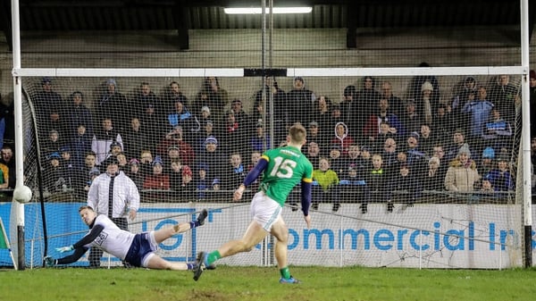 Dublin goalkeeper Andy Bunyan saves a penalty