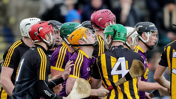 Both sides were reduced to 14 men after Kilkenny's Liam Blanchfield and Wexford sub Jack O'Connor were dismissed.