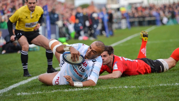 Simon Zebo scored a try against Ulster in Racing 92's 26-22 defeat at Kingspan Stadium