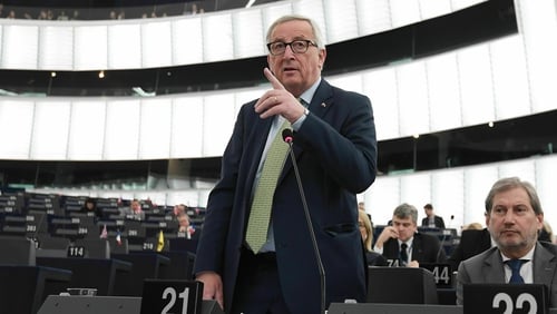 Jean-Claude Juncker said the risk of a disorderly Brexit has increased