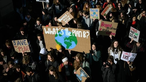 Students protest against climate change in Switzerland. Photo: Fabrice Coffrini/AFP Photo/Getty Images