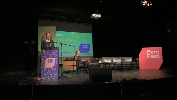 Vicky Phelan was giving a keynote address at a conference for young women in Dublin