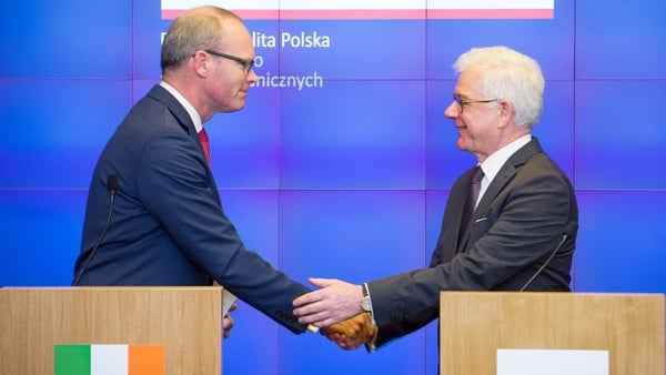 Simon Coveney said the Polish minister's remarks did not reflect EU thinking