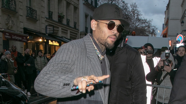 Chris Brown pictured in Paris on 17 January