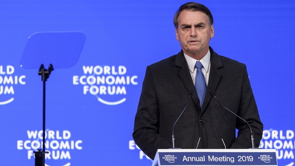 Jair Bolsonaro, the president of Latin America's biggest economy, gave the keynote address at this year's World Economic Forum