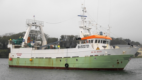 The crew of the French-registered fishing vessel recovered the human remains (Pic: Niall Duffy/West Cork Photo)