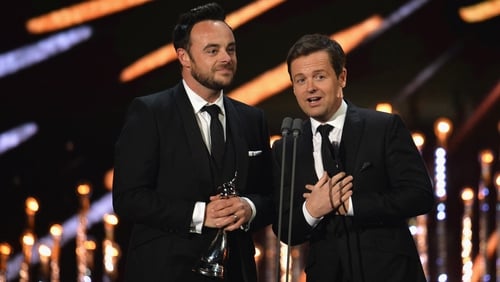 Ant and Dec pictured at the National Television Awards in 2017