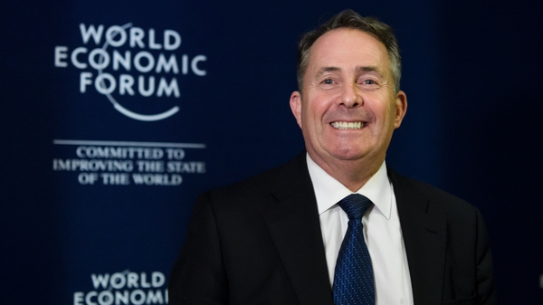British trade minister Liam Fox is in Davos this week